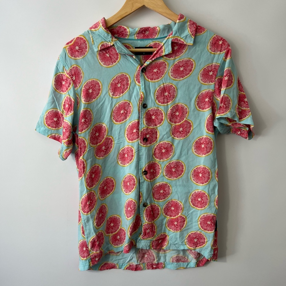 Island Haze Grapefruit Print Men's Shirt